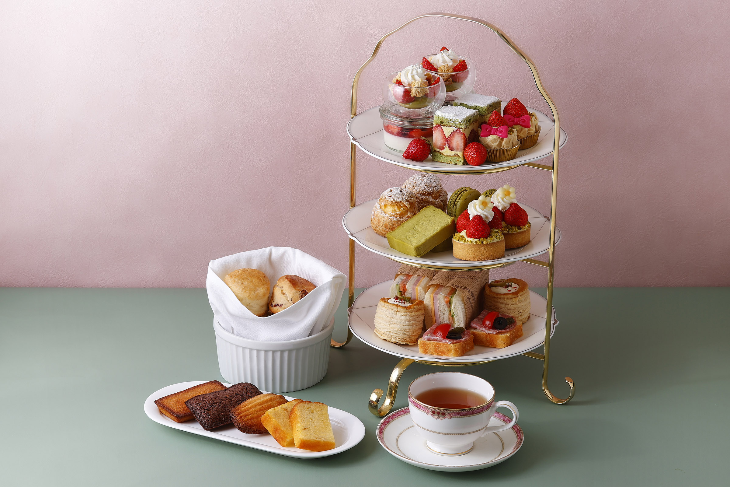 Strawberry and Pistachio Afternoon Tea